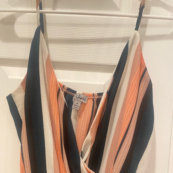 J for Justify Striped Wideleg Jumpsuit, Medium - Picture 3 of 4